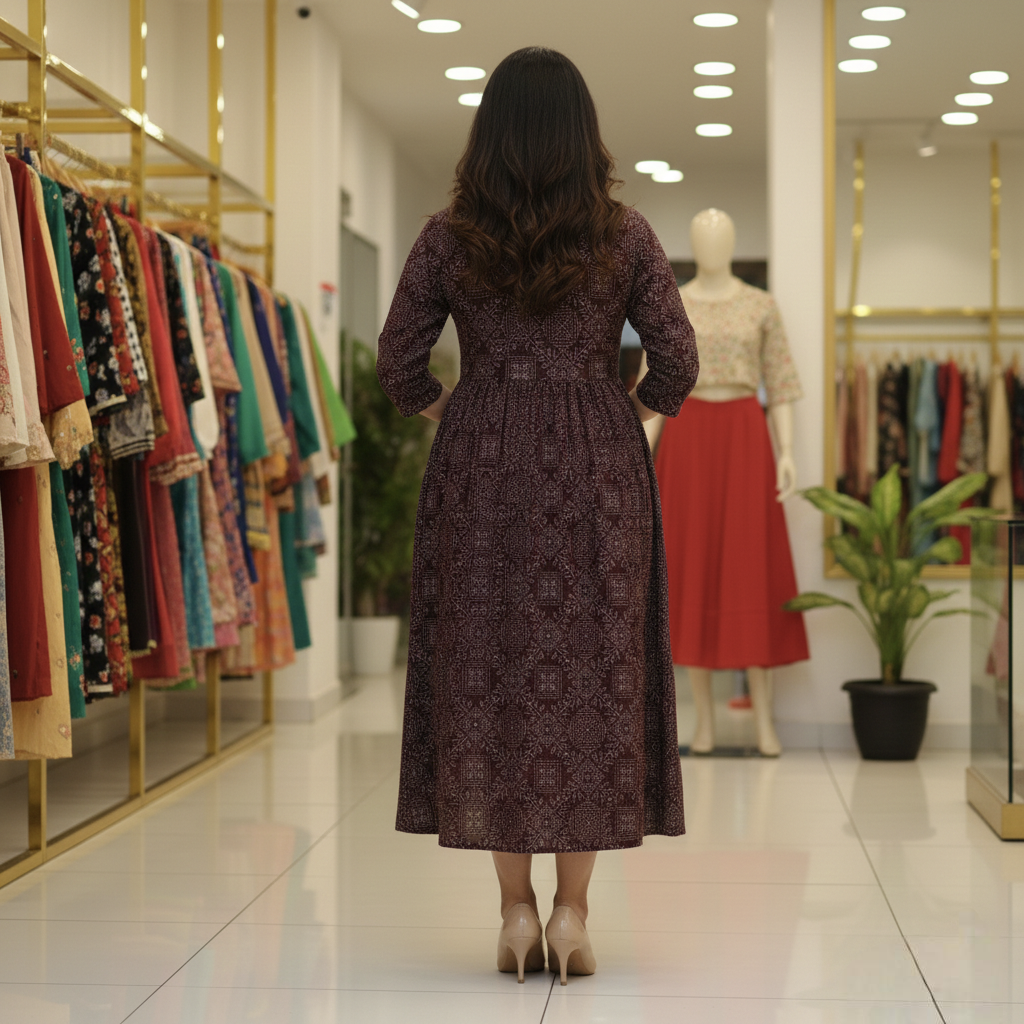 Royal Wine A-Line Dress