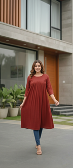 Rust Elegance Kurti