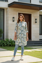 Comfort floral shirt style top
