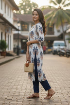 Ivory indigo grace kurta