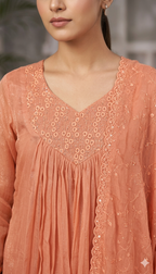Peach Anarkali Suit
