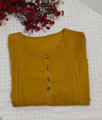 Easy wear mustard kurta