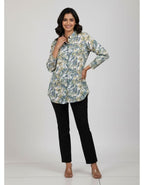 Comfort floral shirt style top