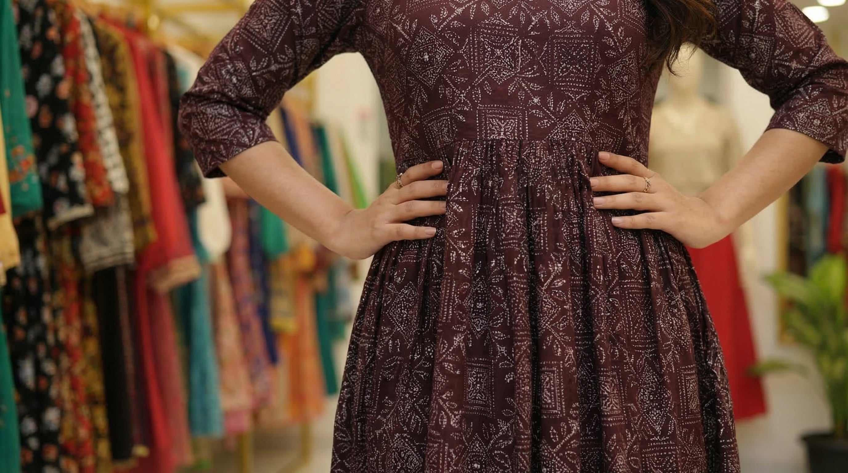 Royal Wine A-Line Dress