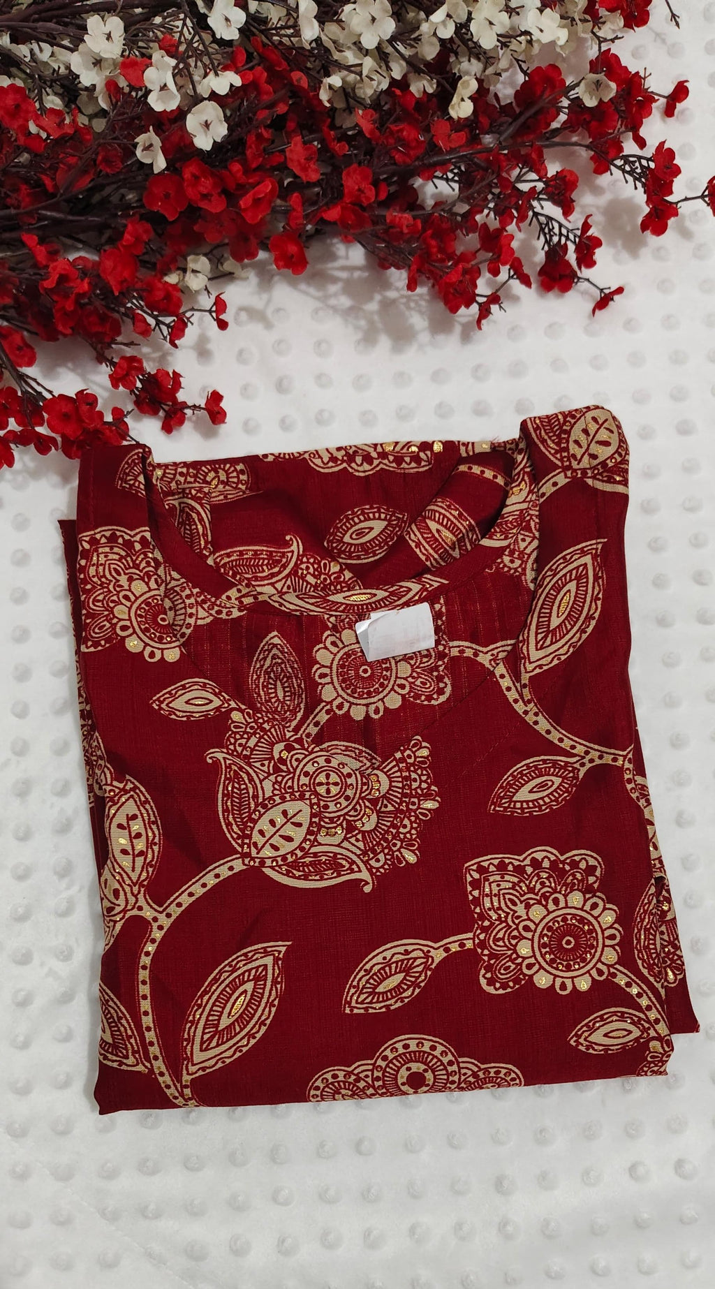 Royal Maroon Bloom Kurta