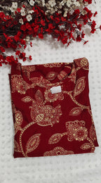 Royal Maroon Bloom Kurta