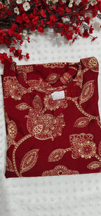Royal Maroon Bloom Kurta