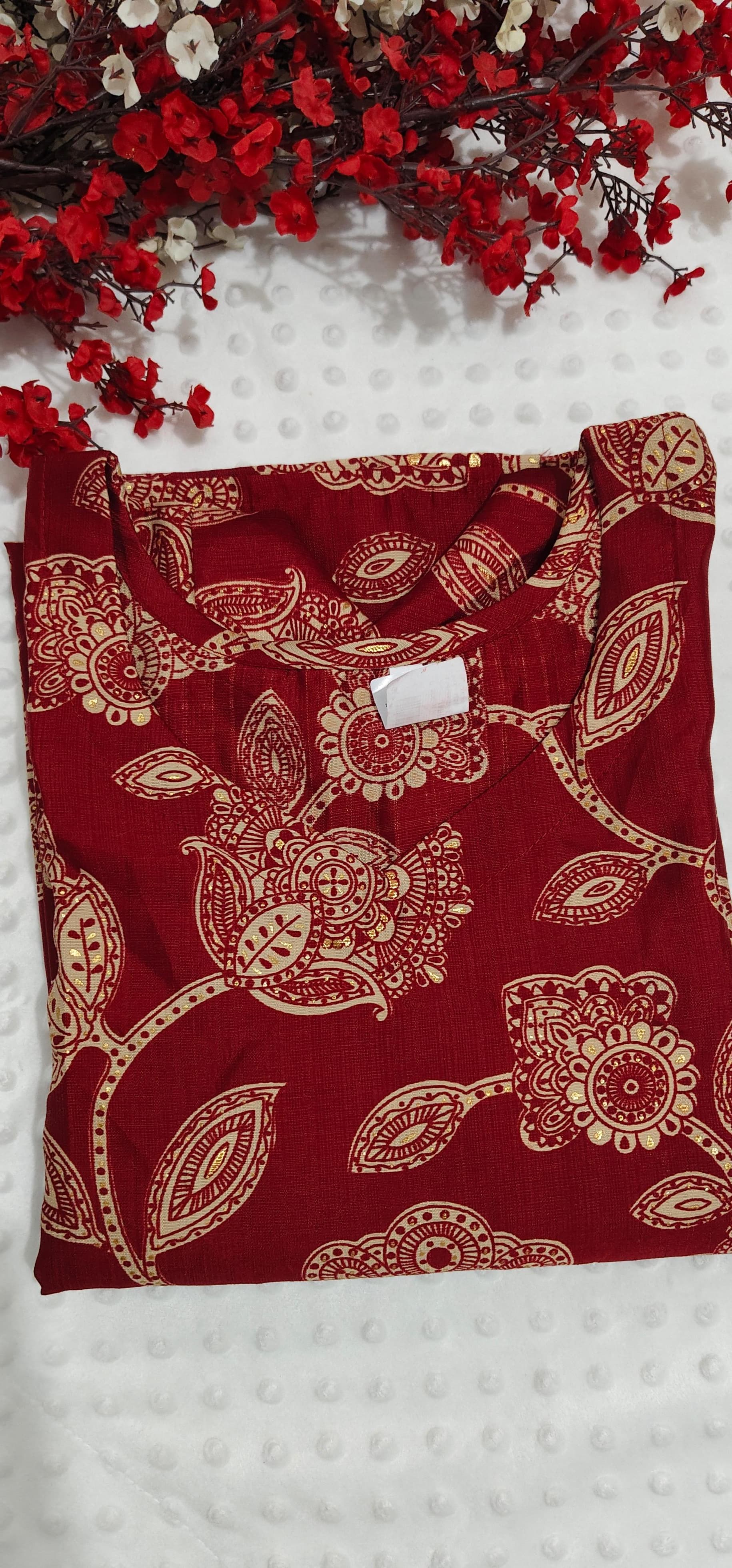 Royal Maroon Bloom Kurta