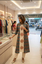 Printed Jacket Style Kurti