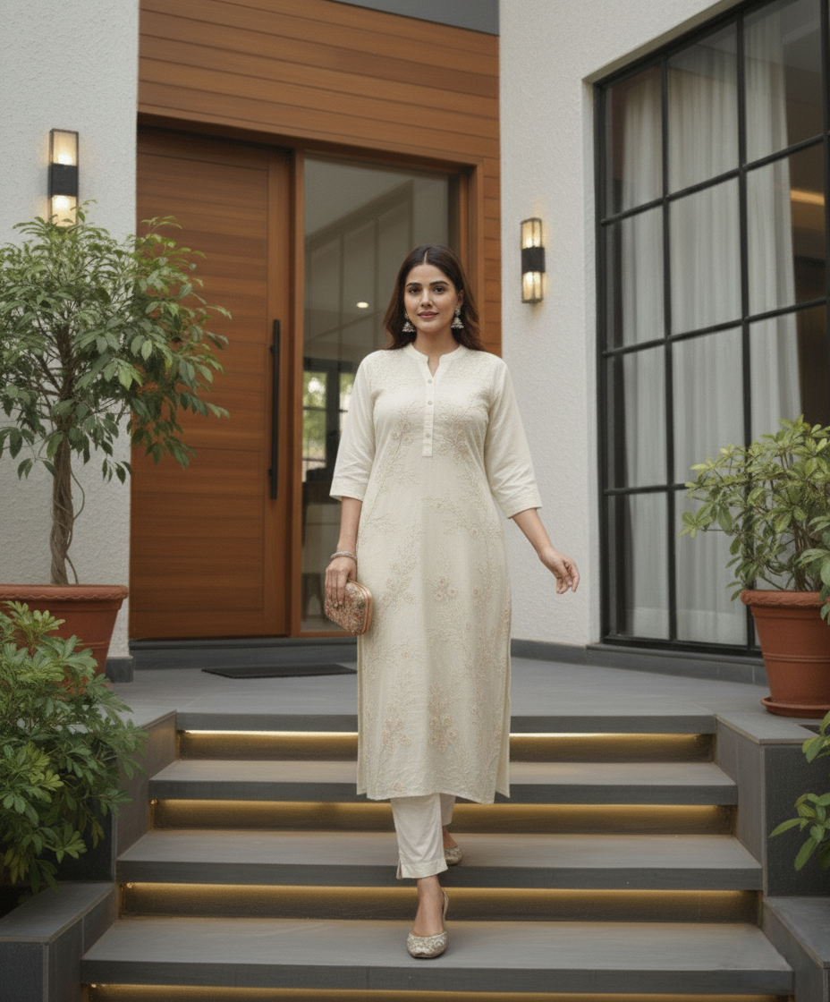 Ivory Grace Kurta Set
