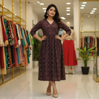 Royal Wine A-Line Dress