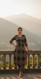 Emerald Ajrakh Set