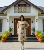Golden petal kurta set