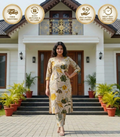 Golden petal kurta set