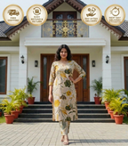 Golden petal kurta set