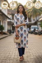 Ivory indigo grace kurta