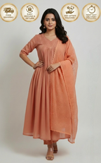 Peach Anarkali Suit