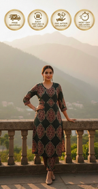 Emerald Ajrakh Set