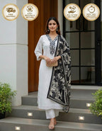 White Chikankari