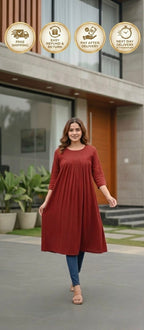 Rust Elegance Kurti