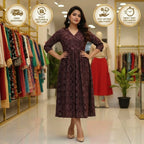 Royal Wine A-Line Dress