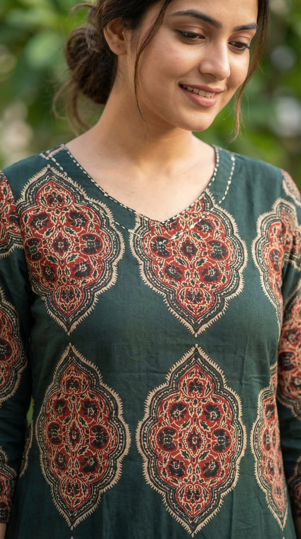Emerald Ajrakh Set