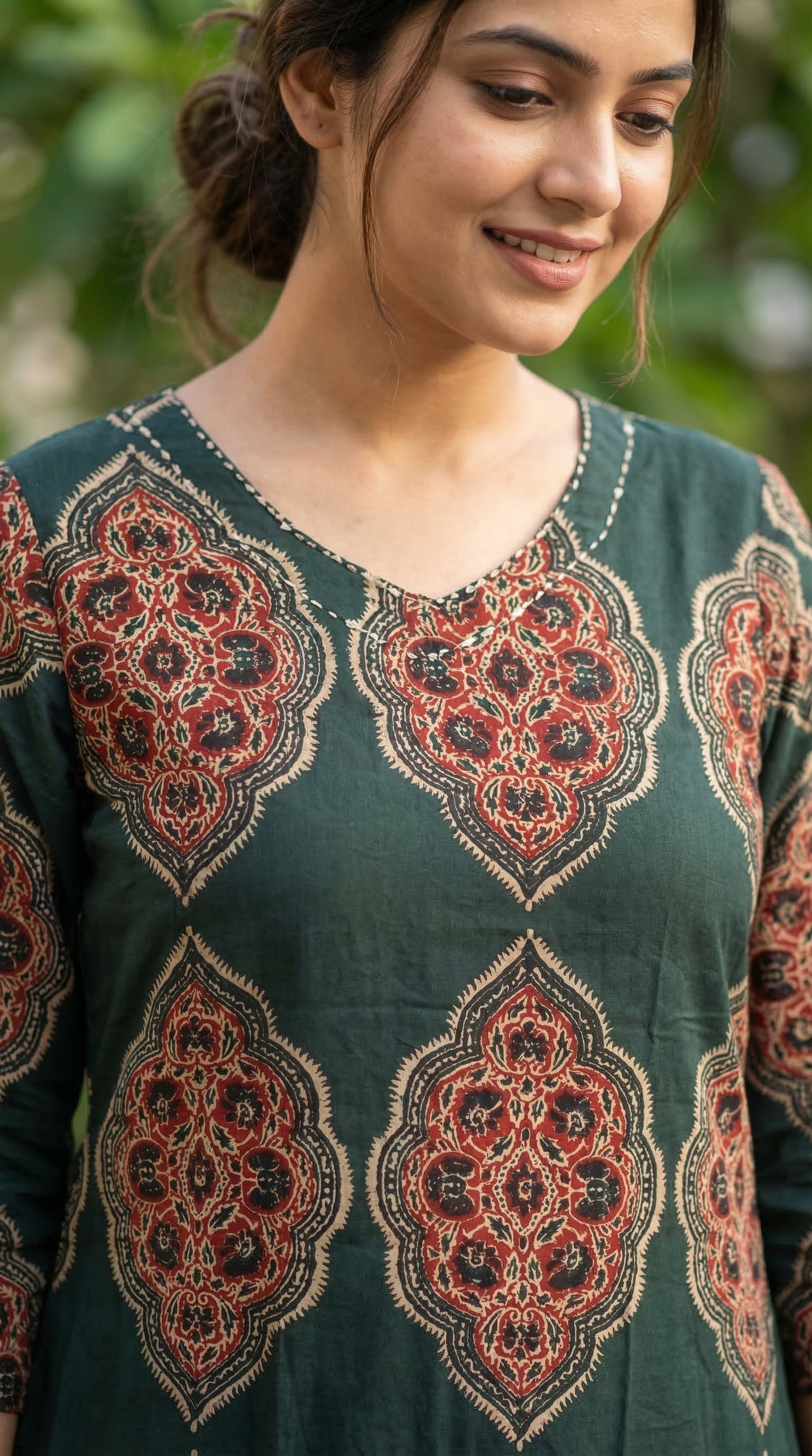 Emerald Ajrakh Set