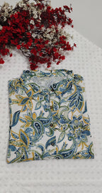 Comfort floral shirt style top