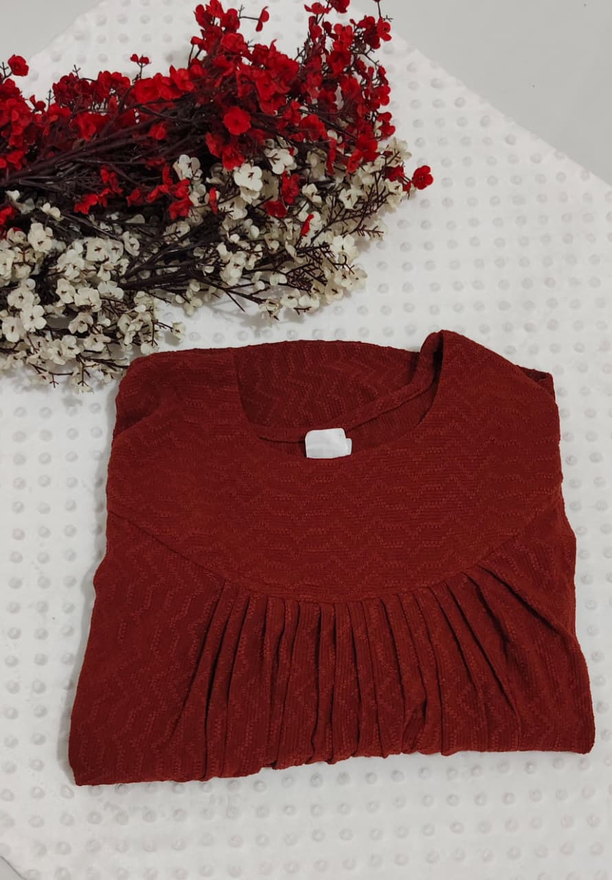Rust Elegance Kurti