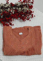 Peach Anarkali Suit