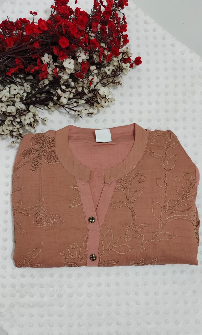 Peach Blossom Kurta