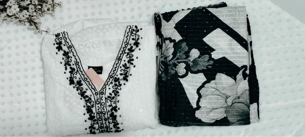 White Chikankari