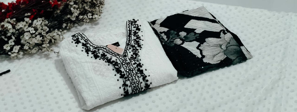 White Chikankari