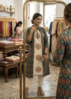 Printed Jacket Style Kurti