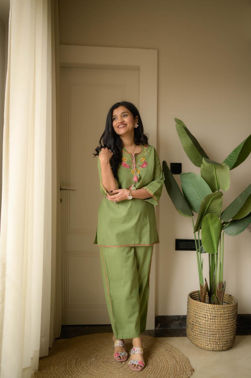 Premium Embroidered Co-ord Set